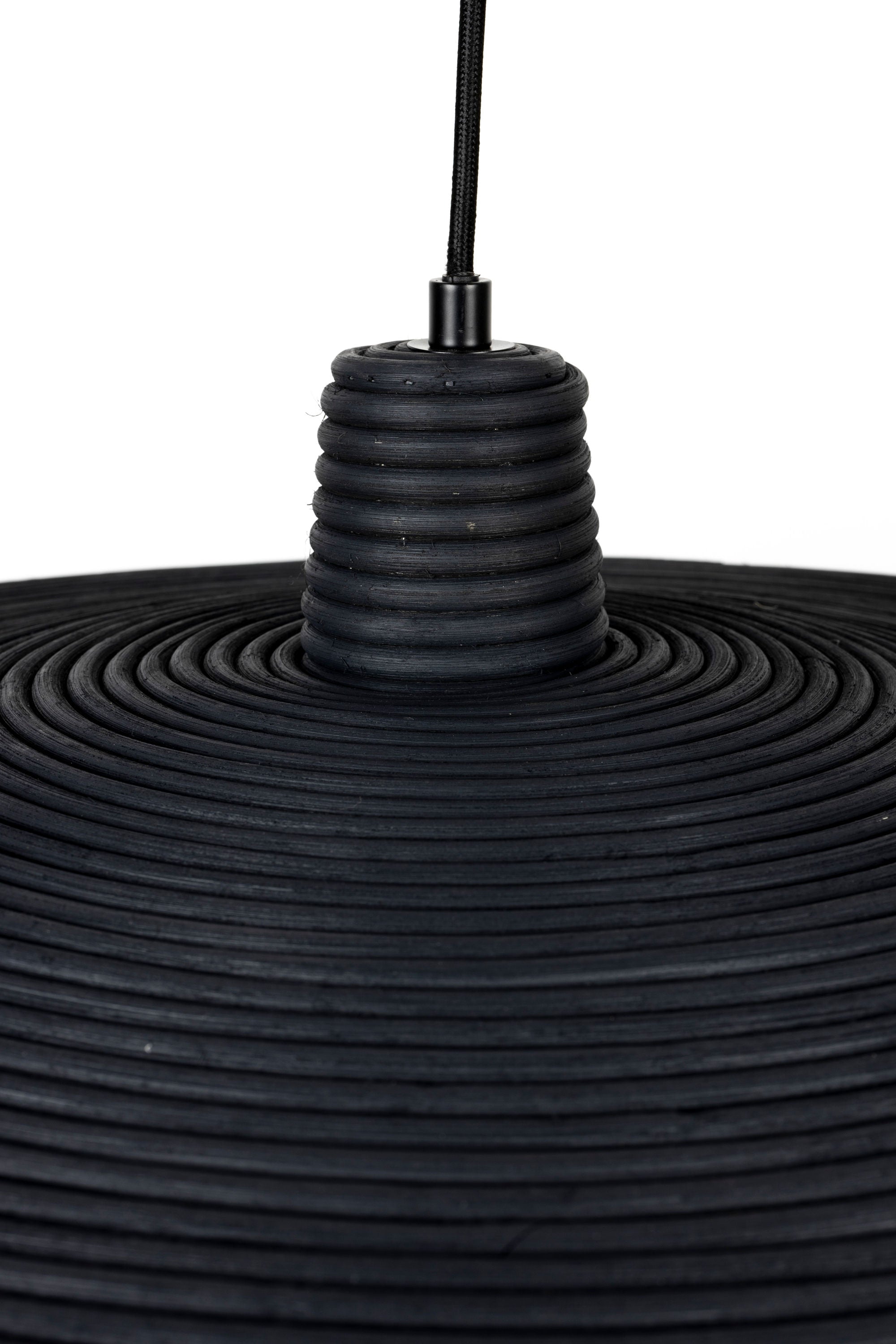 Zuiver Balance Black Rattan Pendant Lamp Large